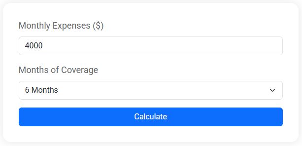Emergency Fund Calculator