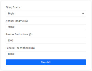 Federal Income Tax Estimator